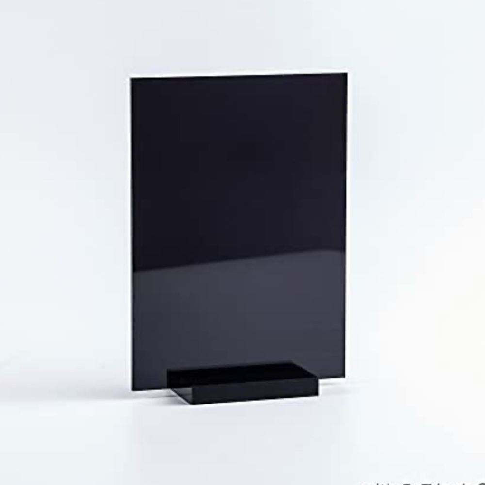 WEDDING TABLE NUMBER BLACK ACRYLIC SIGN BLANK